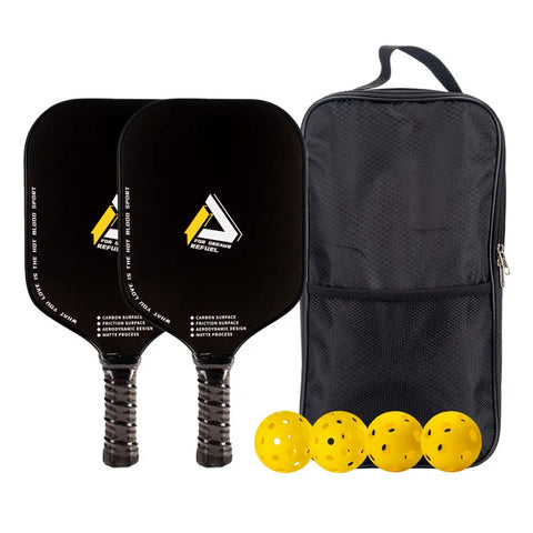 Pickleball Rackets Set Pickleball Paddle Set of 2 Rackets and 4 Pickleballs