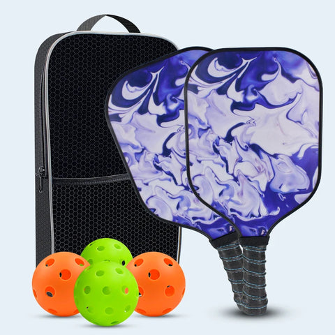 Pickleball Rackets Set Pickleball Paddle Set of 2 Rackets and 4 Pickleballs