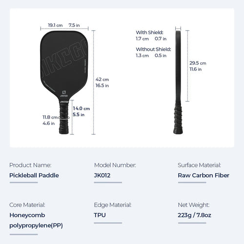 JIKEGO 13mm Pickleball Paddle