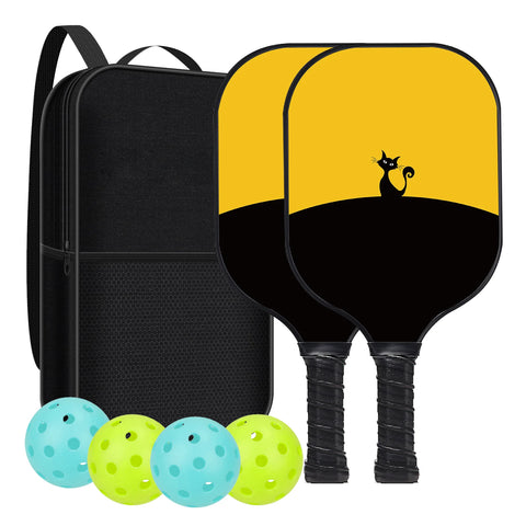 Pickleball Paddles with 2 Rackets 4 Balls and Storage Bag